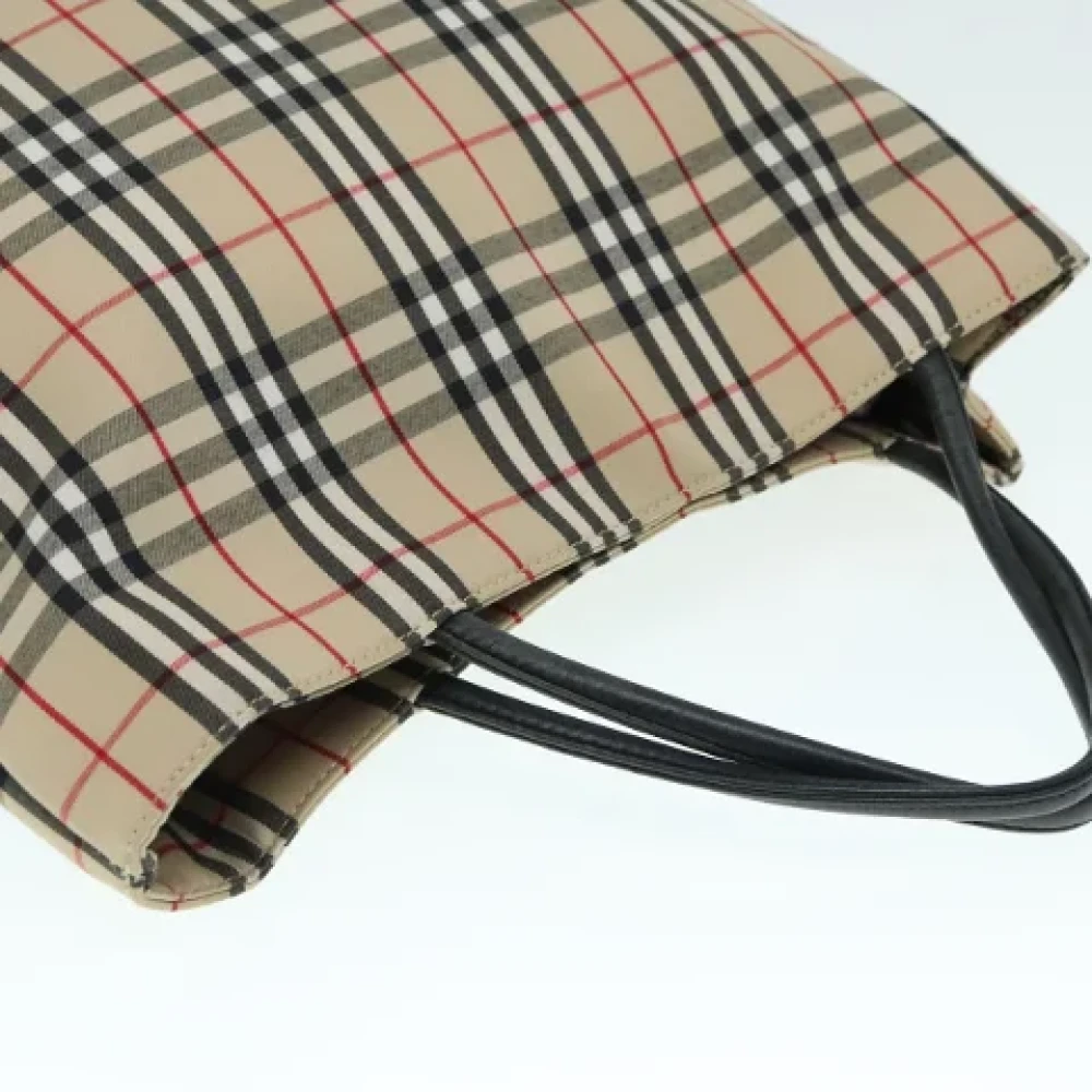 Burberry Vintage Pre-owned Canvas handbags Beige Dames