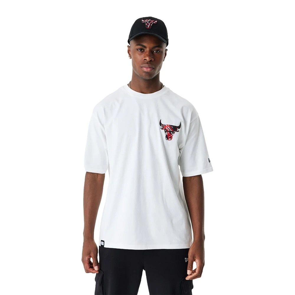 New era Witte Bulls NBA T-shirt White Heren