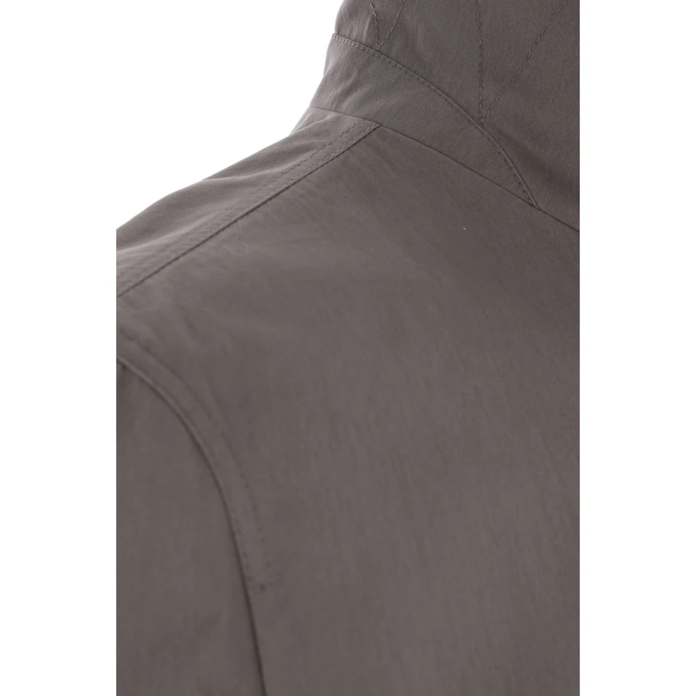 BRUNELLO CUCINELLI Grijze Katoenen Techno Bomberjas Gray Heren