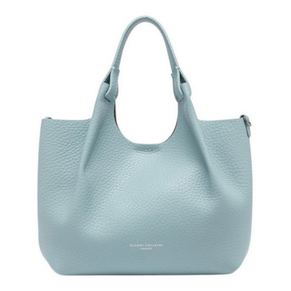 Gianni Chiarini Doorzichtige Blauwe Leren Bubble Tas Blue Dames