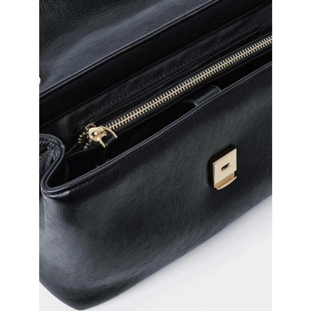 Gaëlle Paris Zwarte schoudertas met emaille details Black Dames