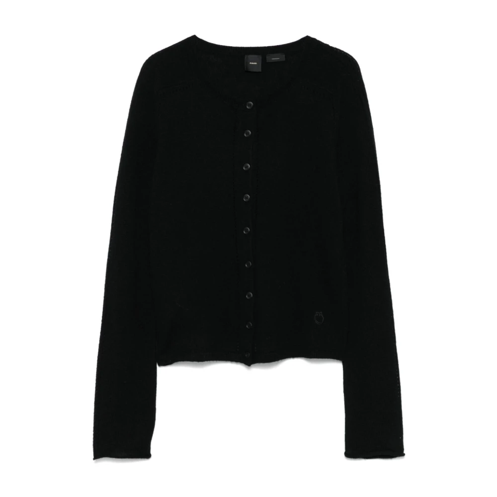Pinko Women's Black Knitted Casual Jumper - Cardigans - L - Knitwear