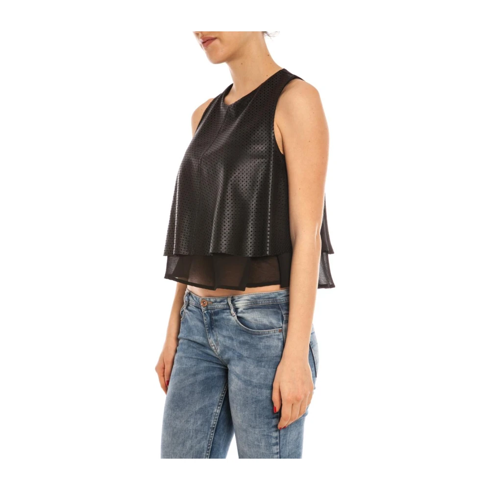 Daniele Alessandrini Stijlvolle Top Sweatshirt Ermelinda Black Dames