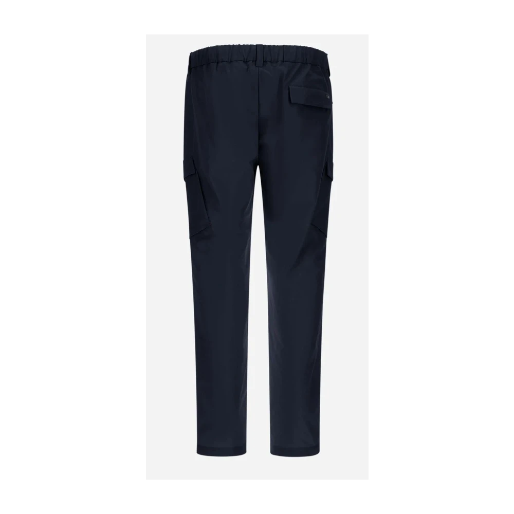 Herno Blauwe Cargo Dive Nylon Broek Blue Heren