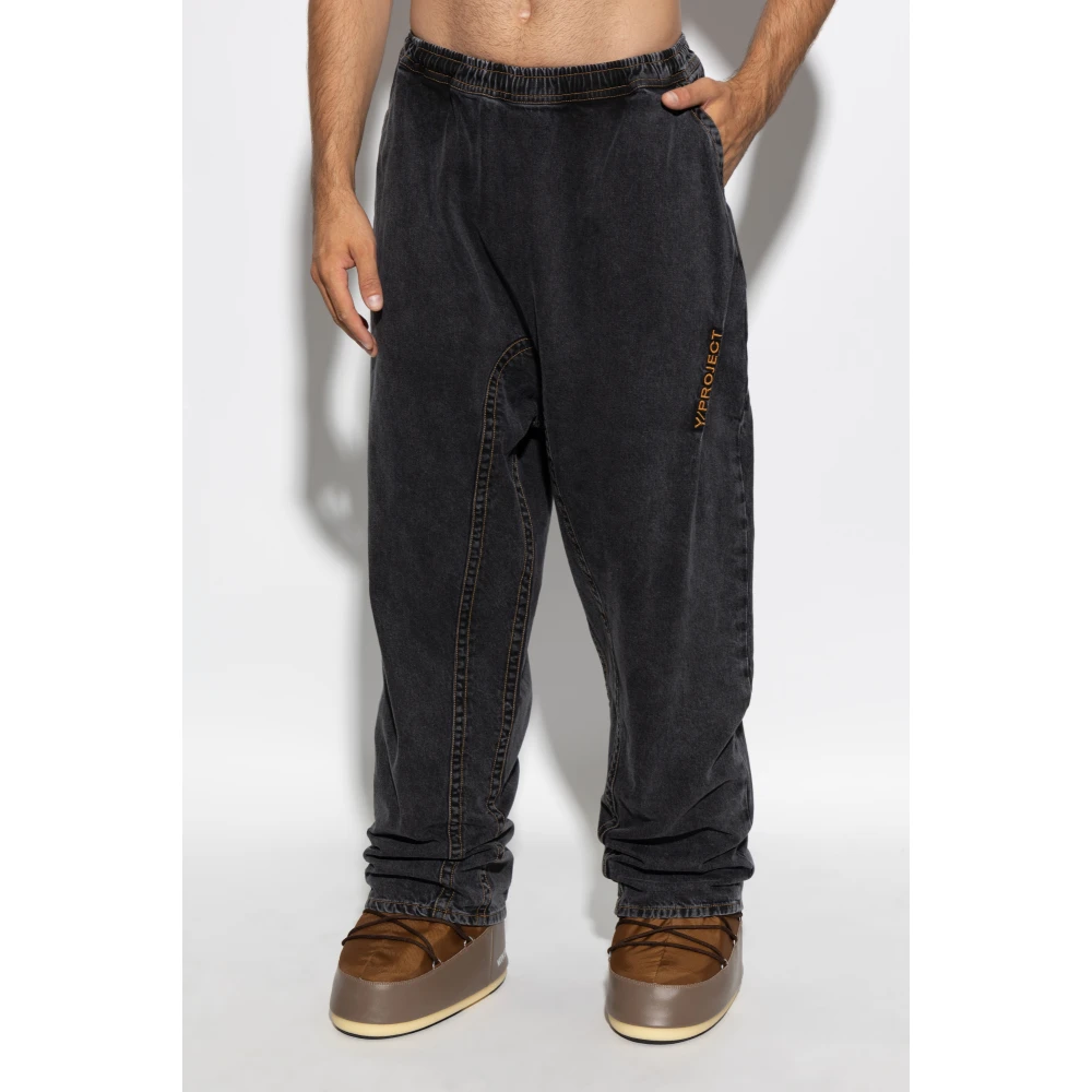 Y Project Drop-crotch jeans Black Heren