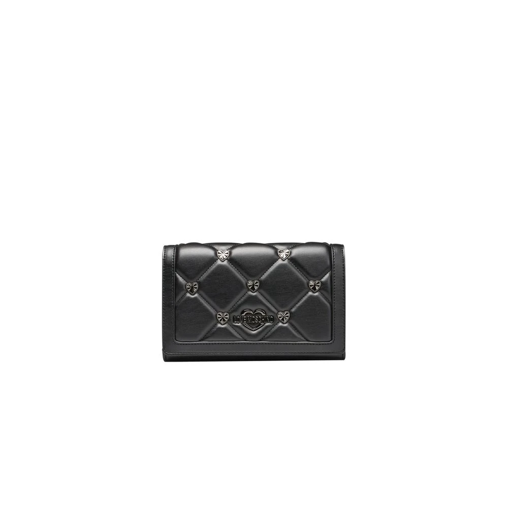 Love Moschino Zwarte Crossbody Tas met Ketting Black Dames
