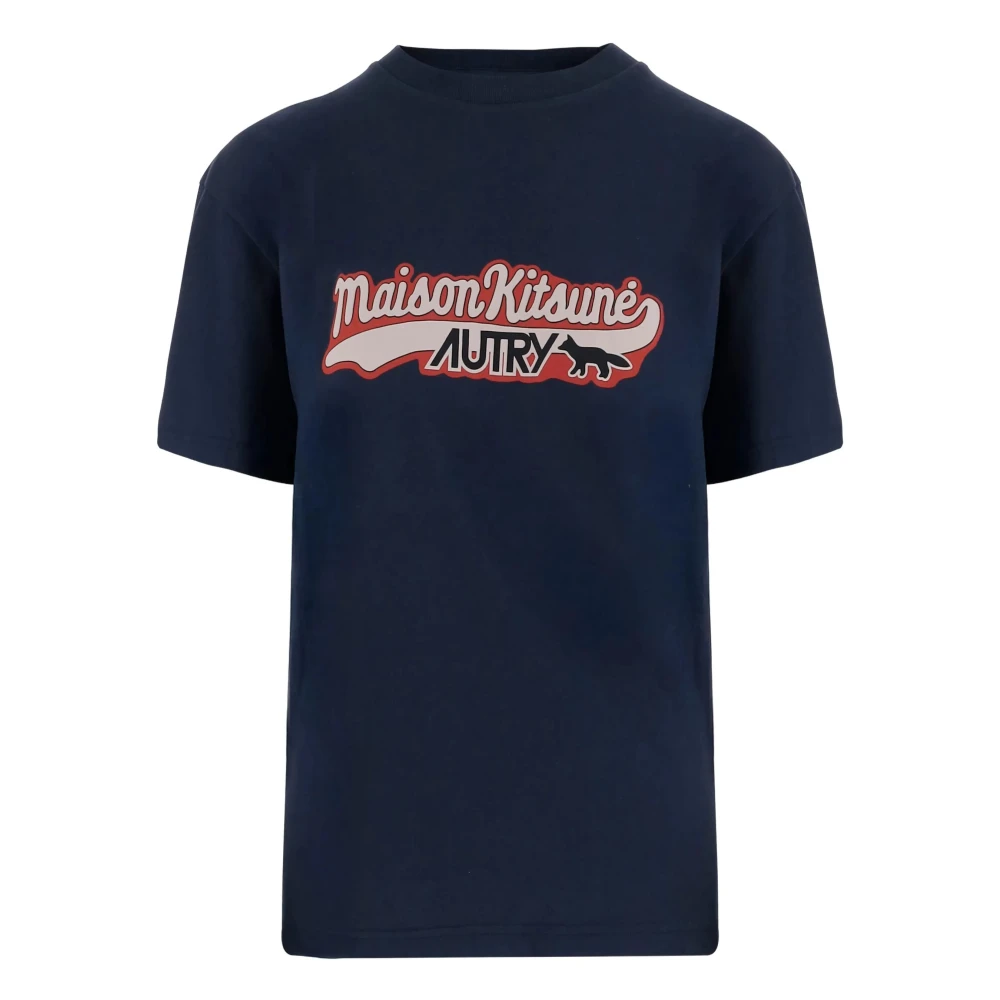 Autry Men's Blue T-Shirts, L, Unisex T-Shirt By Maison Kitsune
