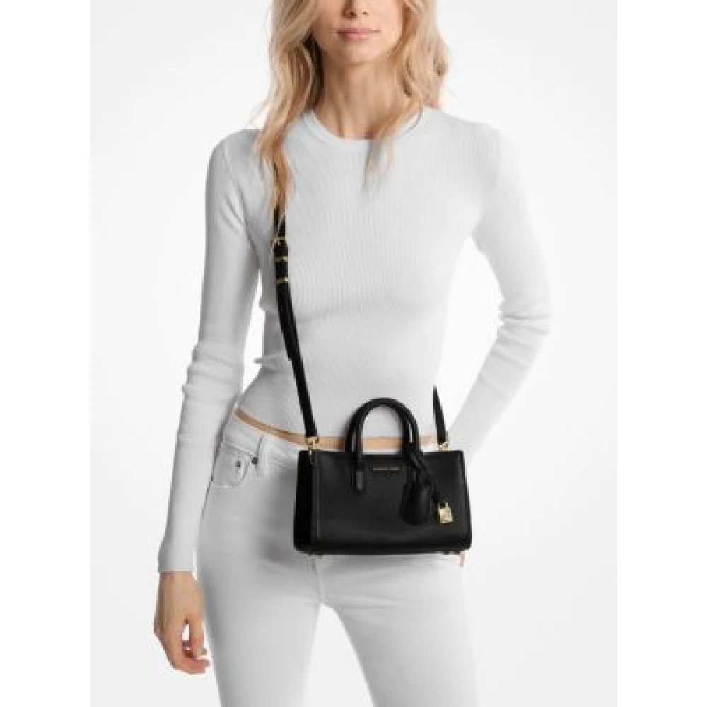 Michael Kors Scarlett Crossbody Tas Leer Black Dames