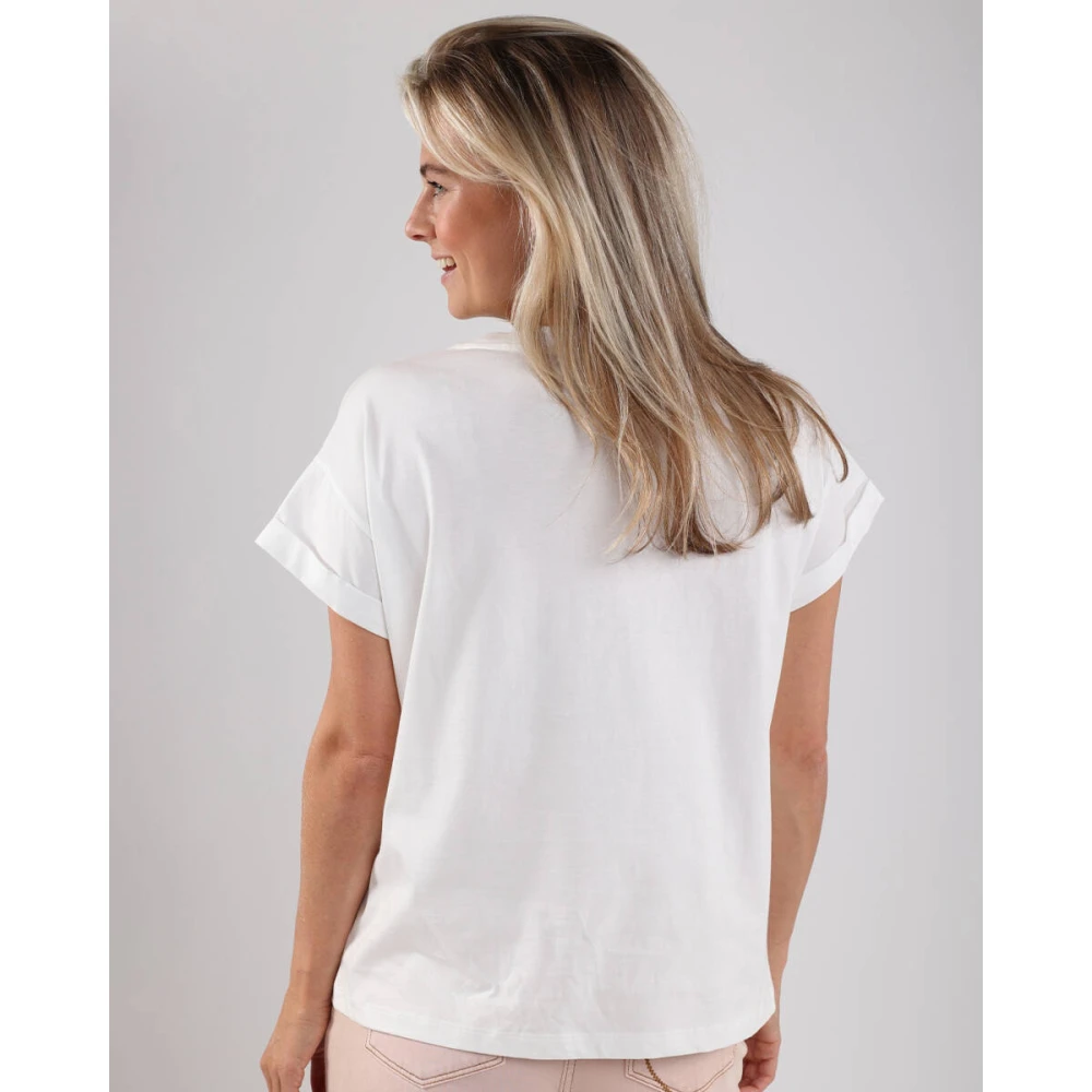 Nukus Femke Top Korte Mouw Shirt Beige Dames