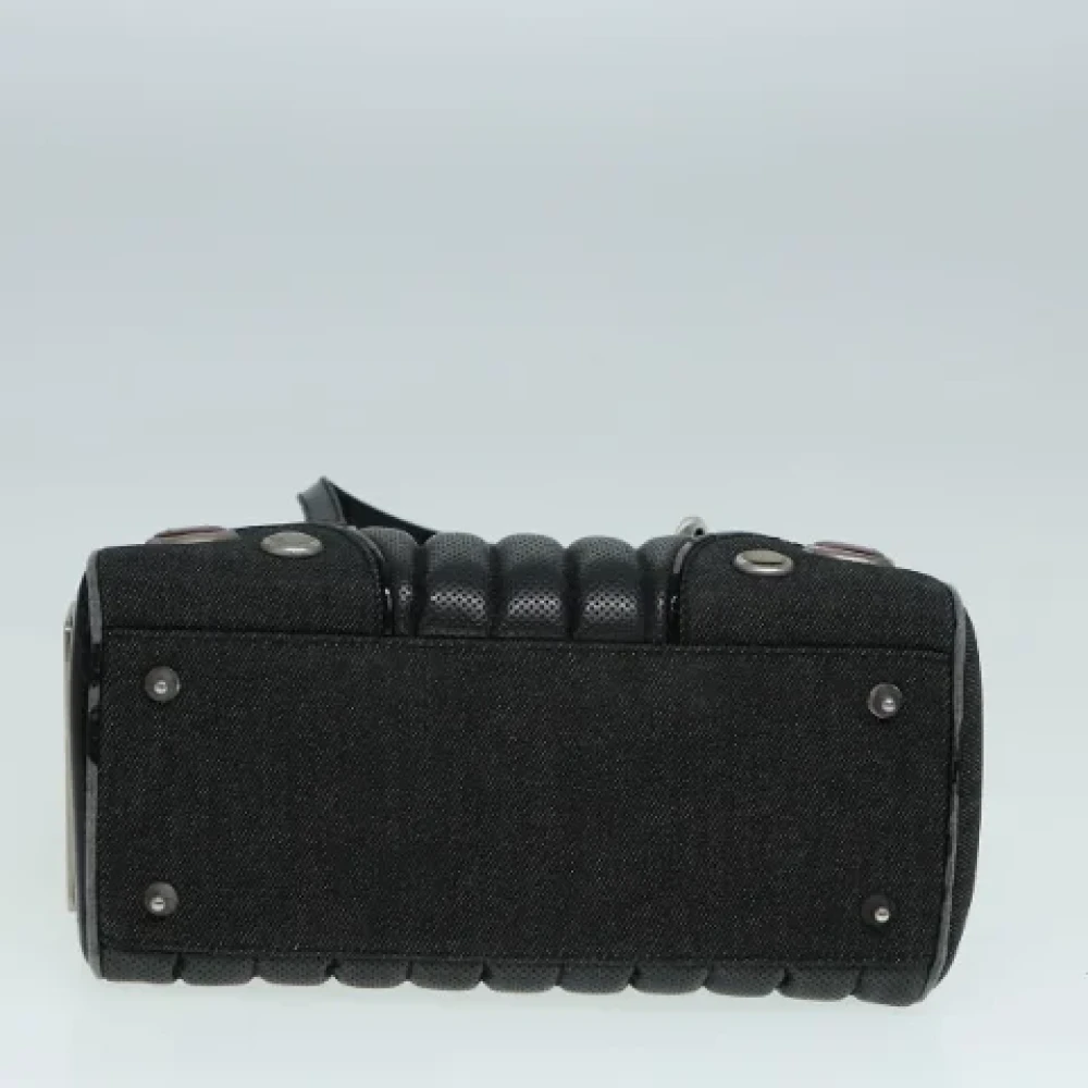 Dior Vintage Pre-owned Leather handbags Black Dames