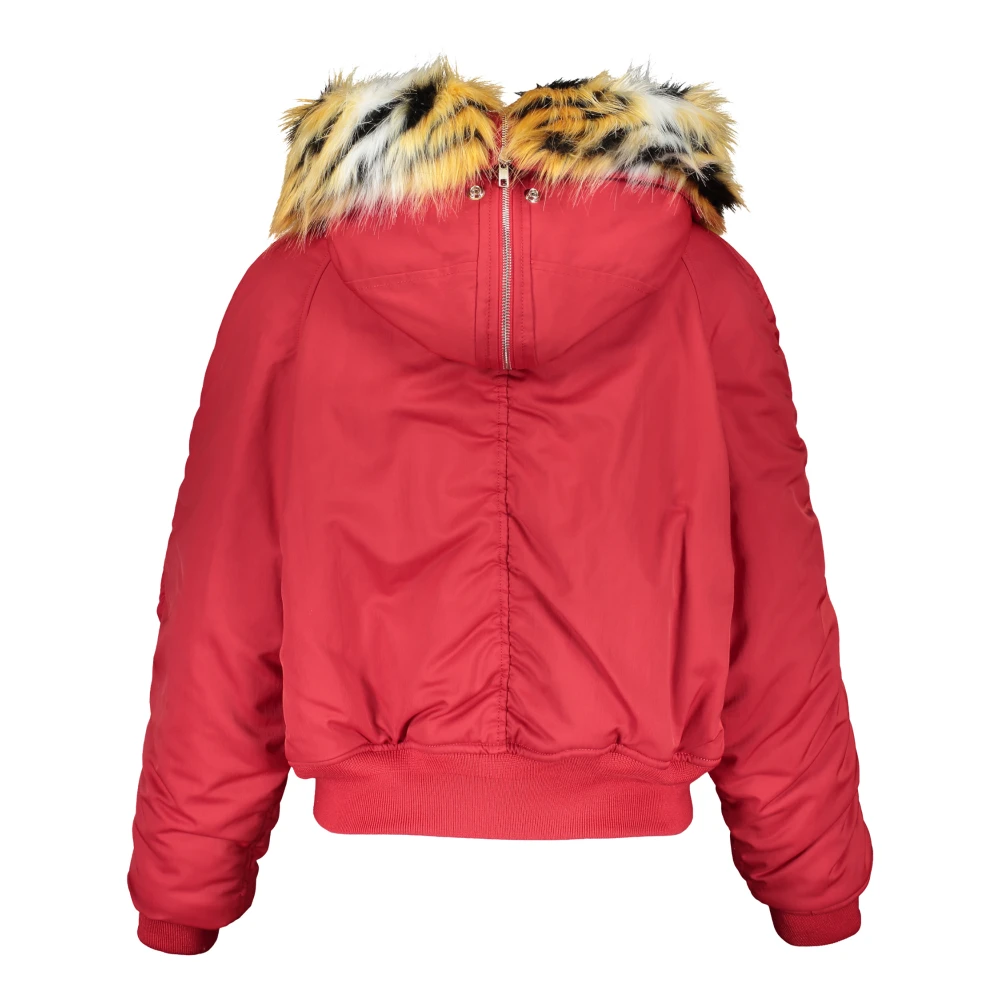 Kenzo Gewatteerde Bomberjack met Capuchon Red Dames