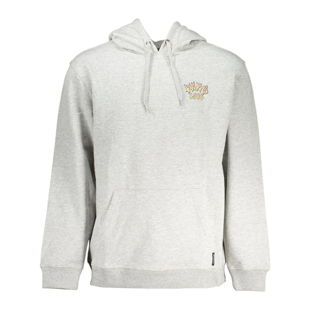 Vans Men's Gray Hoodie With Print And Logo - Hoodies - S- Sweatshirts & Hoodies