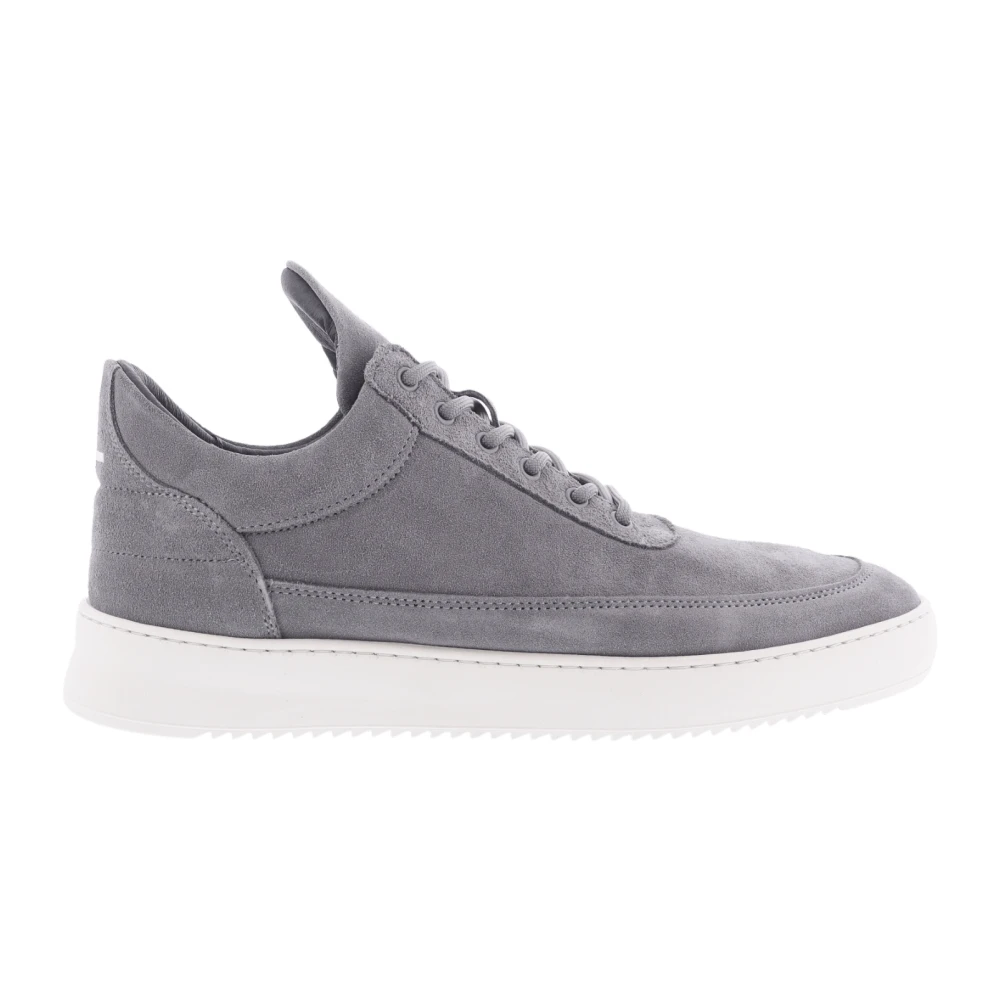 Filling Pieces Grå Mocka Låg Topp Sneakers Gray, Herr