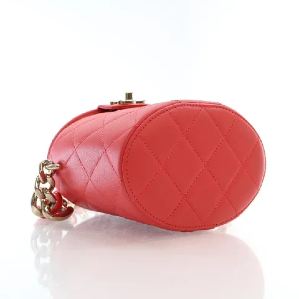 Chanel Vintage Pre-owned Leather handbags Orange Dames
