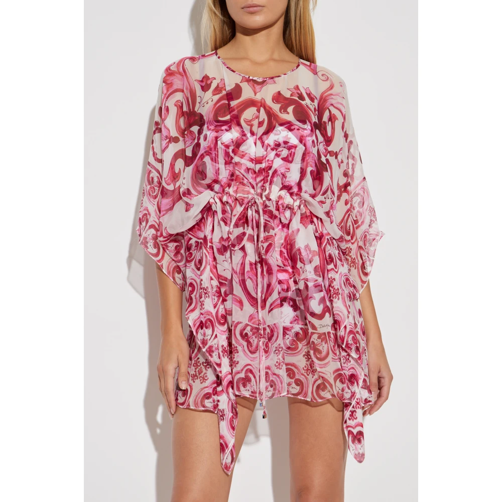 Dolce & Gabbana Zijden jurk Pink Dames