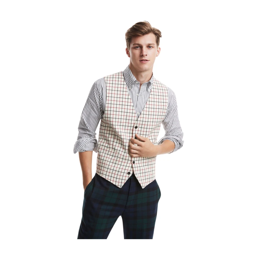 Brooks Brothers Multi Gekleurde Lamswollen Vest Multicolor Heren