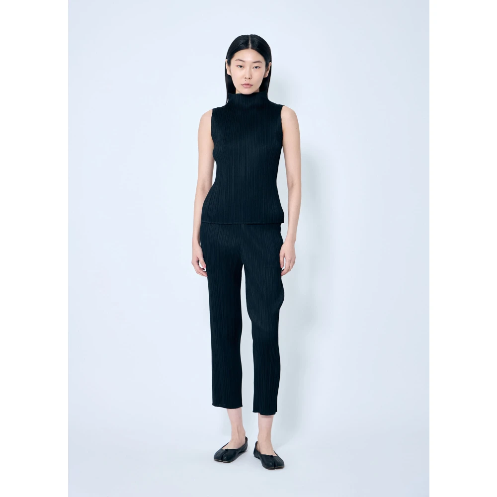 Issey Miyake Geplooide tanktop Black Dames