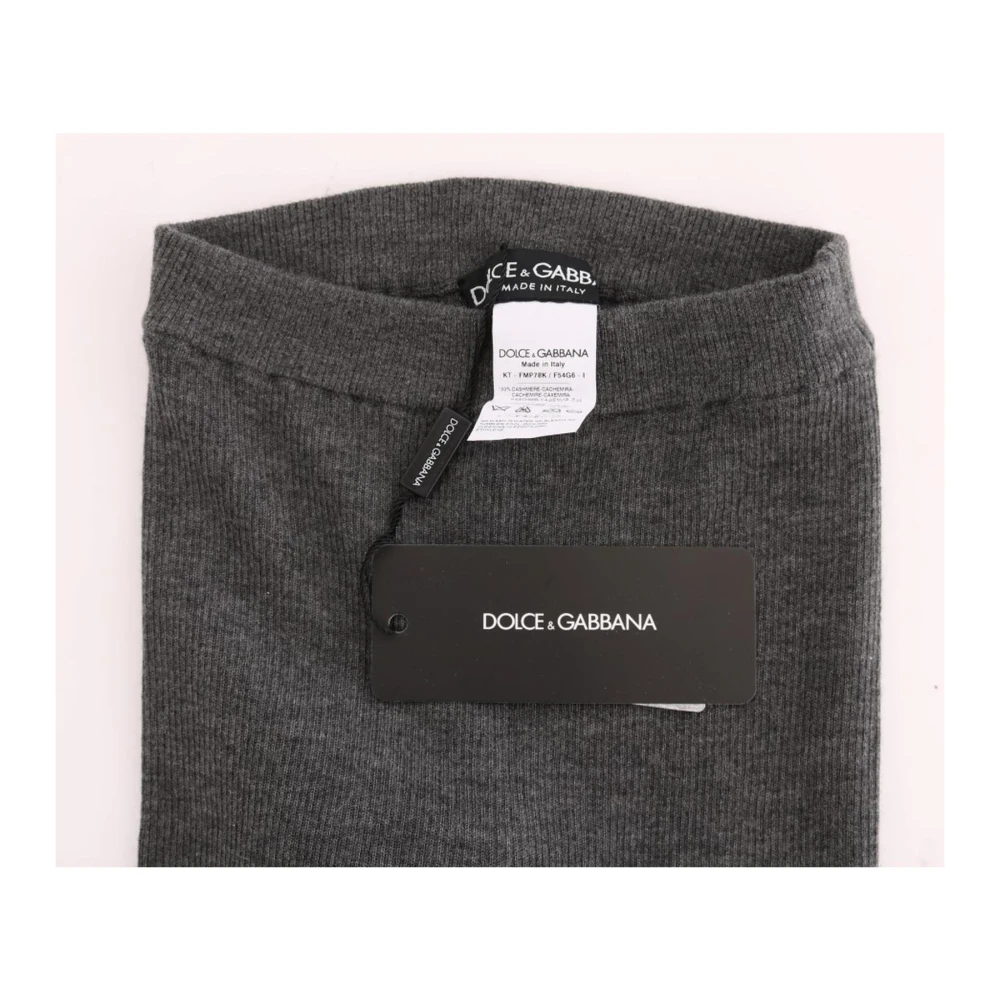 Dolce & Gabbana Luxe Cashmere Stretch Panty's Gray Dames