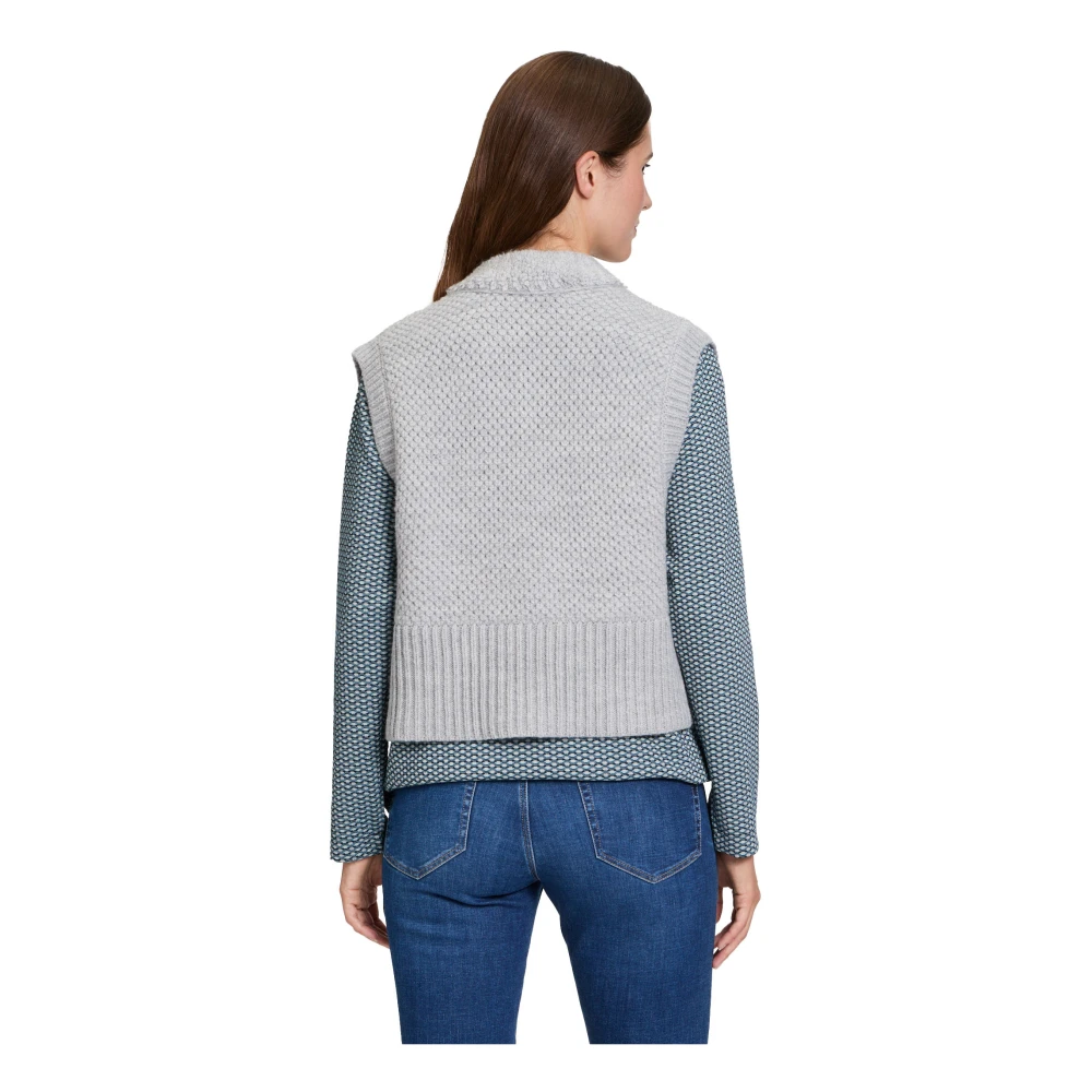 Betty & Co Mouwloos Gebreid Vest Gray Dames
