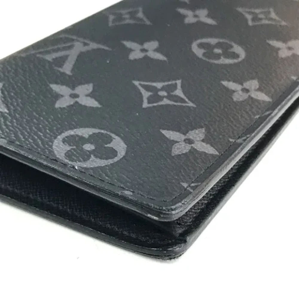 Louis Vuitton Vintage Pre-owned Cotton wallets Black Dames