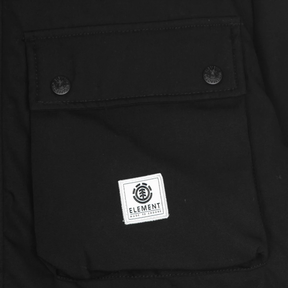 Element Zwarte Mountain Parka Jas Black Heren