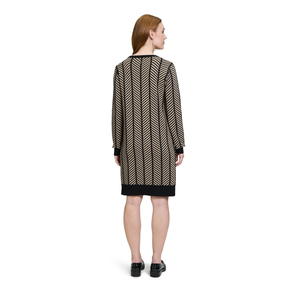Betty & Co Jacquard Gebreide Jurk Black Dames