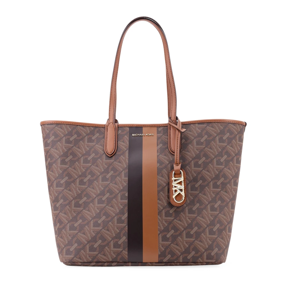 Michael Kors Bruine Schoudertas met drukknoop Brown Dames