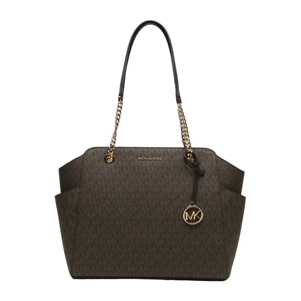 Michael Kors Ketting Tote Chocolade Tas Brown Dames