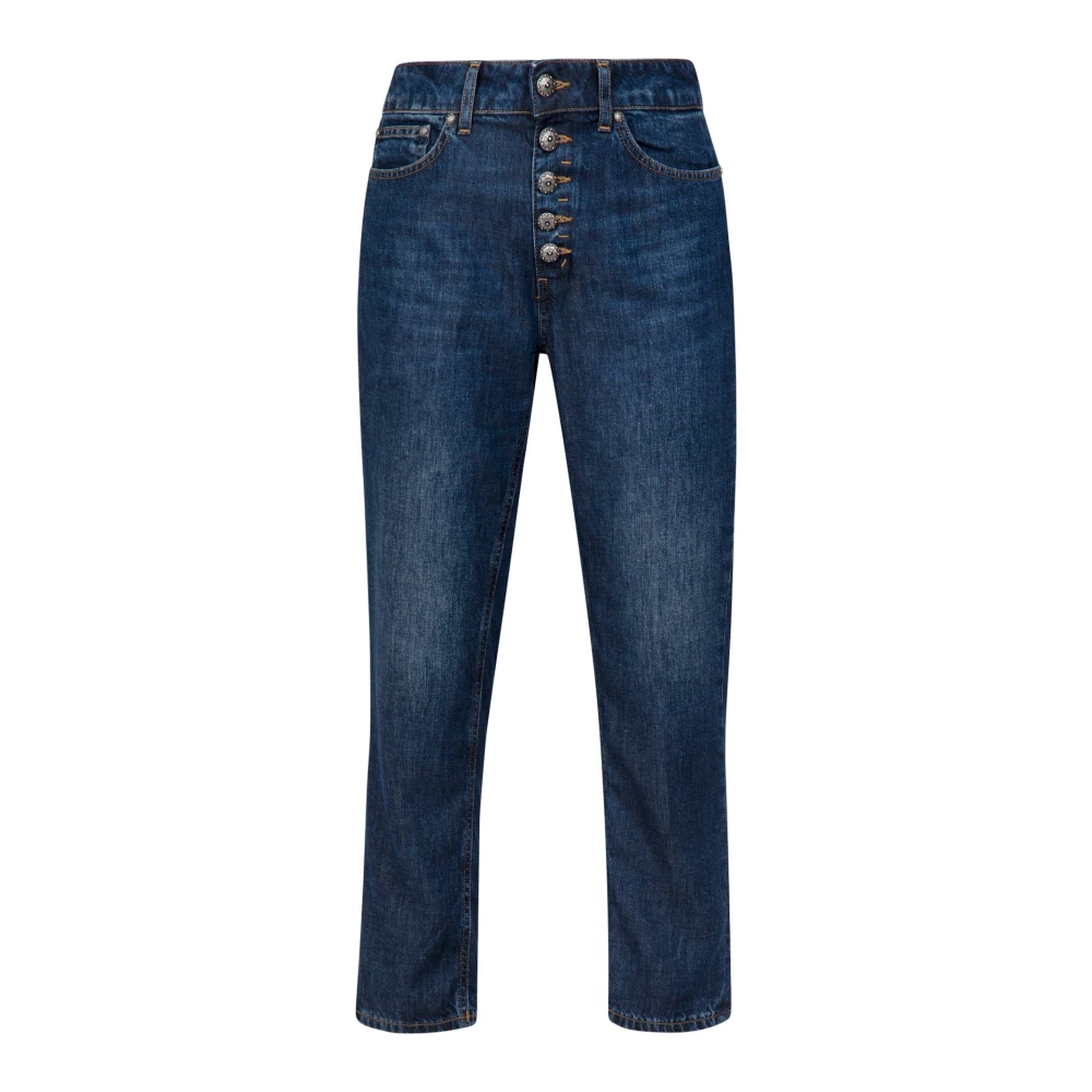 Dondup Lichte Denim Straight Leg Jeans Blue Dames