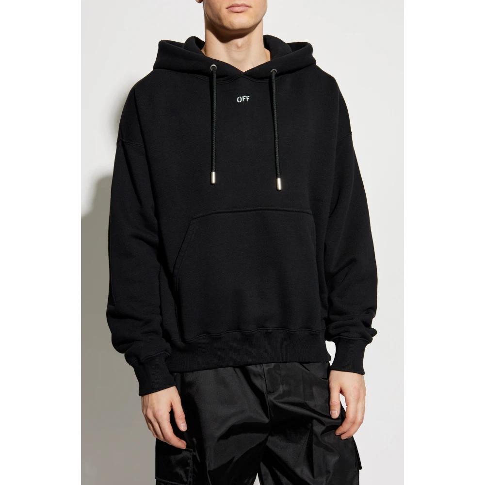 Off White Hoodie Black Heren
