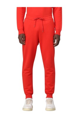 red-high-waist-button-pants