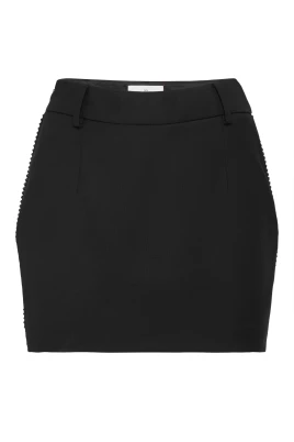 Wool Mini Skirt Strass