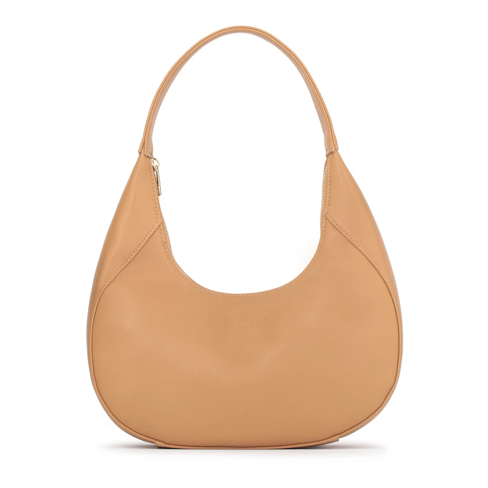 Kazar Lichtbruine leren halvemaan tas Brown Dames