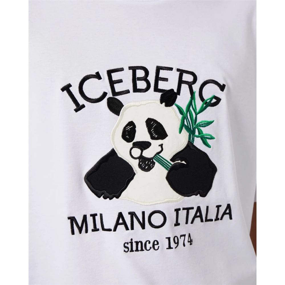 Iceberg T-shirt met logo en cartoon graphics White Heren