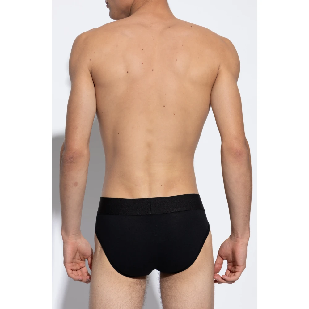 Palm Angels Twee-Pack Briefs Black Heren