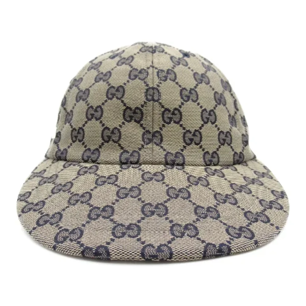 Gucci Vintage Pre-owned Canvas hats Blue Dames