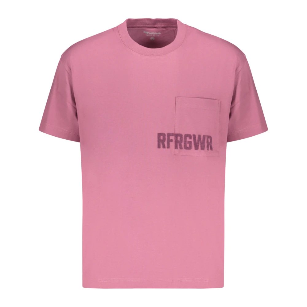 Refrigiwear Mannelijk Purper Tops Heren, Paars, Xl, Katoen, Chester T-Shirt