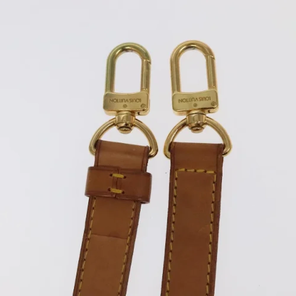 Louis Vuitton Vintage Pre-owned Leather home-office Beige Dames