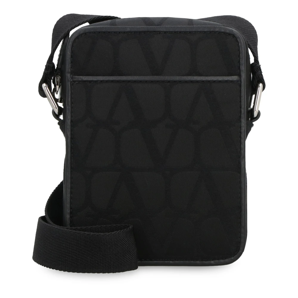 Valentino Nylon Messenger Tas met Iconographe Motief Black Heren