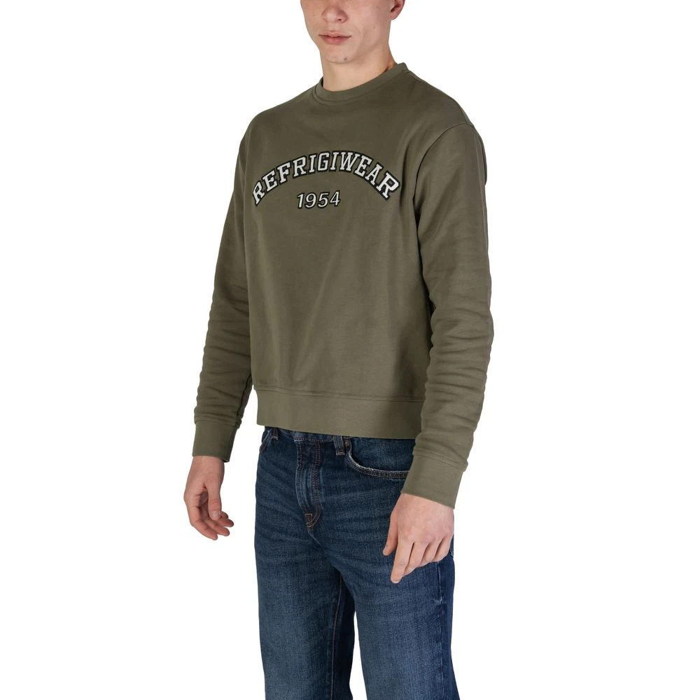RefrigiWear Groene Katoenen Sweatshirt Herfst Winter Collectie Green Heren