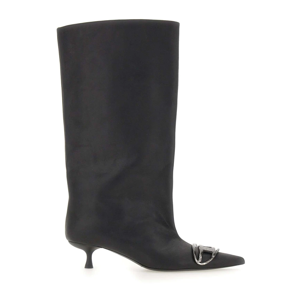 Diesel Black D-Venus 40 Kb Tube - Female - Heeled Boots - 4 Uk - Shoes