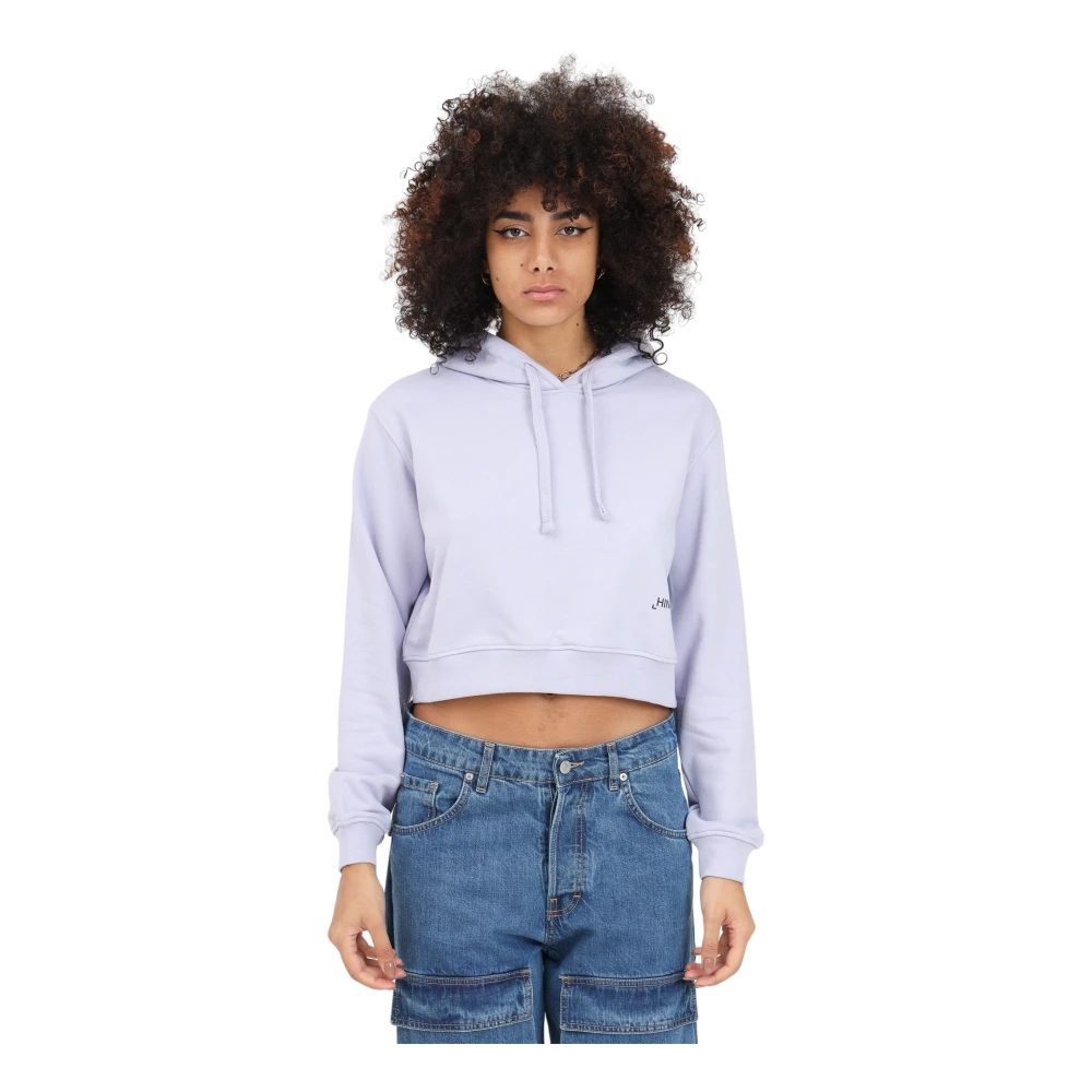 Hinnominate Lila hoodie met contrasterend logo Purple Dames