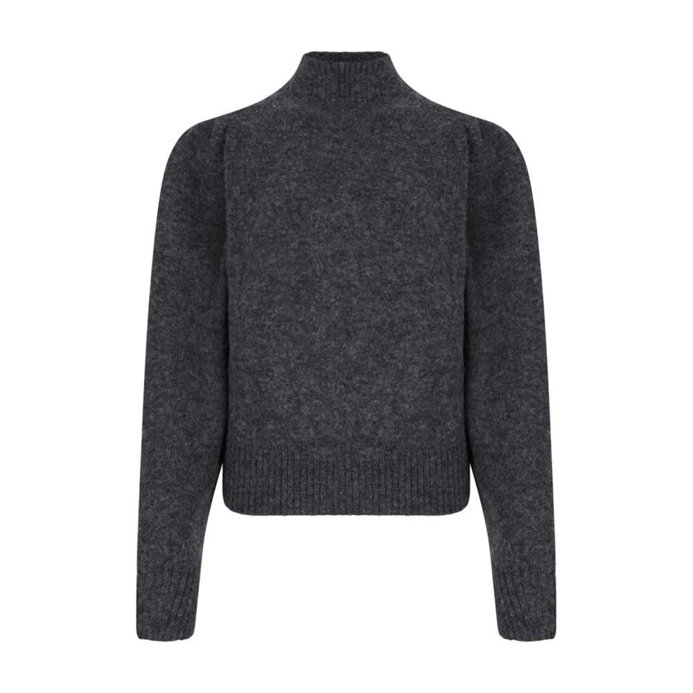 Isabel Marant Women's Gray Dark Grey Alpaca Jumper With High Neck