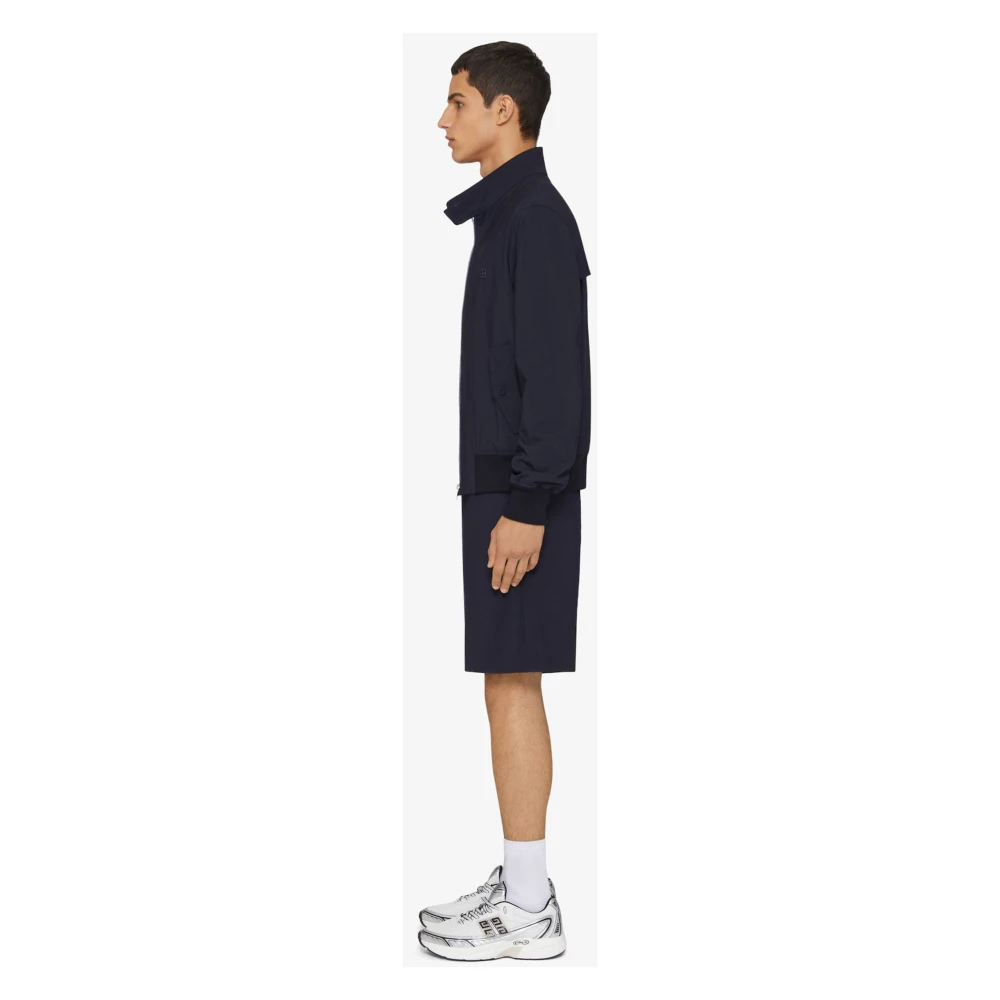 Givenchy Harrington Collar Jacket met 4G Metalen Detail Blue Heren