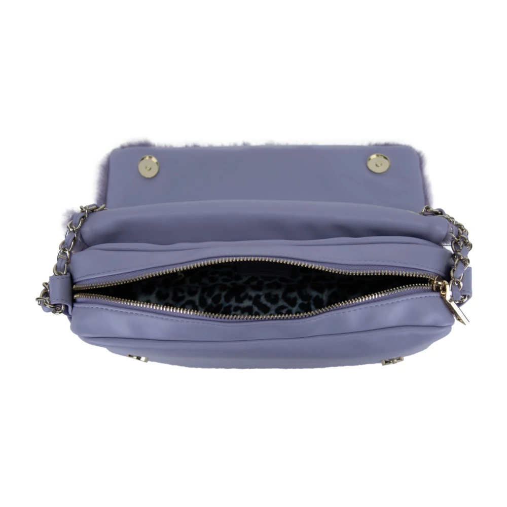 Tosca Blu Schoudertas voor Dames met Automatische Knoop en Rits Purple Dames