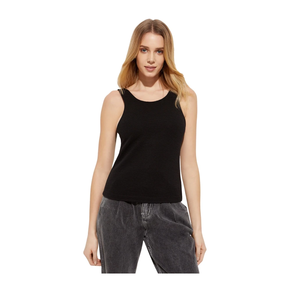 Ixiah Zwarte Tanktop Black Dames