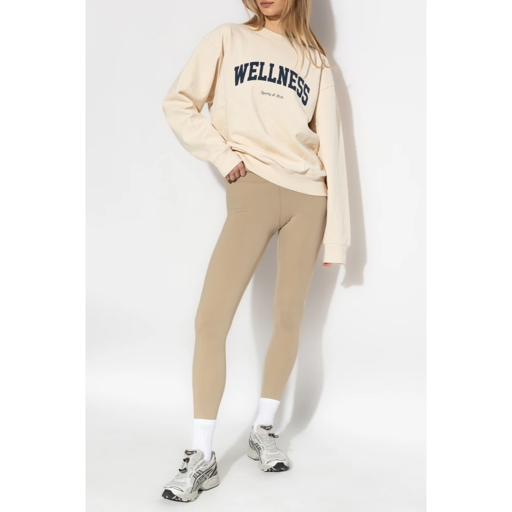 Sporty & Rich Gedrukte sweatshirt Beige Dames