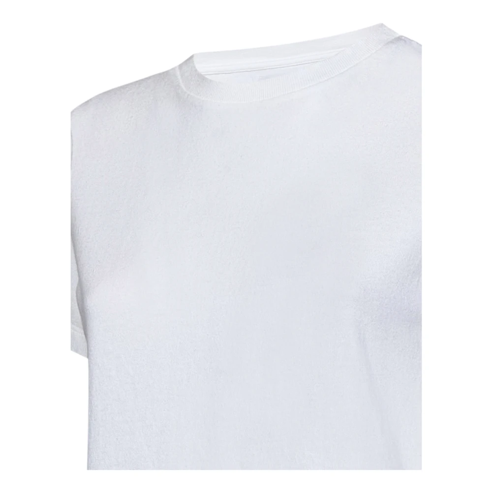 Khaite Wit Katoenen Crewneck T-Shirt White Dames
