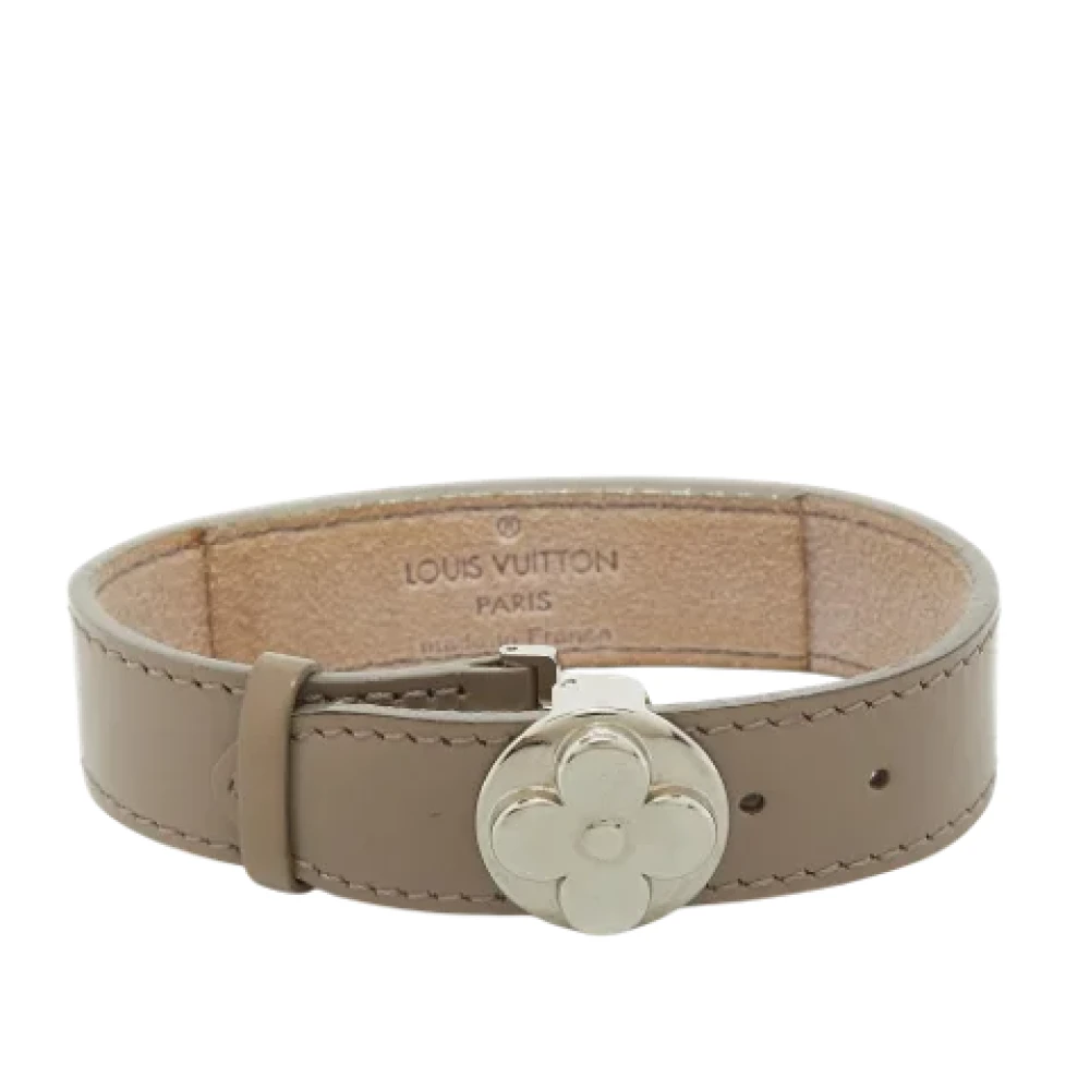 Louis Vuitton Vintage Pre-owned Leather belts Gray Dames