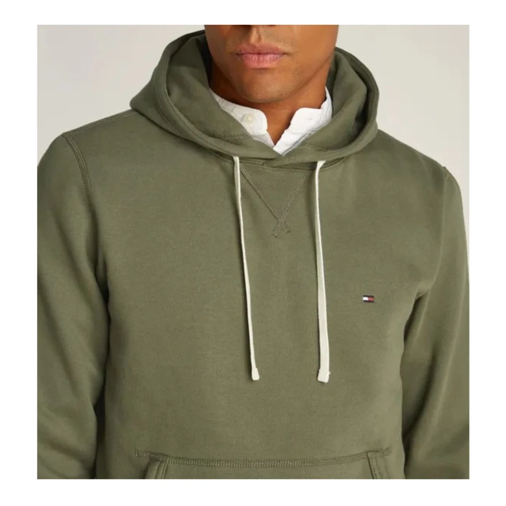 Tommy Hilfiger Essentiële Fleece Hoody voor Heren Green Heren